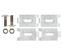 Alberts 673277 Conector de esquina | para esteras de malla | galvanizado en caliente | M8 x 30 mm | juego de 2