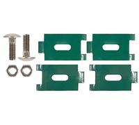 Alberts 673284 Conector de esquina, para esteras de malla, revestido de plástico verde RAL 6005, M8 x 30 mm, juego de 2