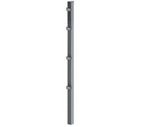 Alberts 677343 Poste de valla con estribo de sujeción | galvanizado en caliente, revestido de plástico antracita (RAL 7016) | longitud 1500 mm | 60 x 40 mm