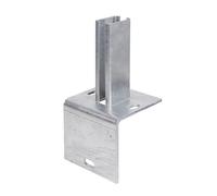 Alberts 686109 - Soporte para postes de valla en forma de L, para atornillar, galvanizado en caliente, placa de 120 x 120 mm, para postes de 60 x 40 mm