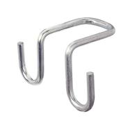 Alberts 802615 Gancho para escaleras, En dos tamaños, Galvanizado Sendzimir, Anchura interior 30 mm, Profundidad 60/82 mm, Juego de 2