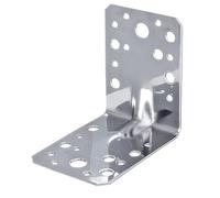 Alberts 820015 Conector angular de alta resistencia, Acero inoxidable, 150 x 150 x 65 mm, Juego de 10