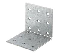 Alberts 820275 Ángulo de chapa perforada, galvanizado sendzimir, 60 x 60 x 60 mm, Juego de 50