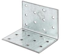 Alberts 820282 Ángulo de chapa perforada, galvanizado sendzimir, 60 x 60 x 80 mm, Juego de 25