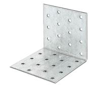 Alberts 820305 Ángulo de chapa perforada, galvanizado sendzimir, 80 x 80 x 80 mm, Juego de 25