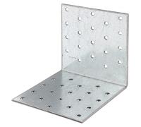 Alberts 820312 Ángulo de chapa perforada, galvanizado sendzimir, 100 x 100 x 100 mm, Juego de 25