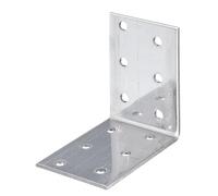 Alberts 820336 Ángulo de chapa perforada, Acero inoxidable, 60 x 60 x 40 mm, Juego de 10