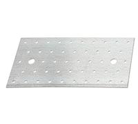 Alberts 820374 Chapa perforada, galvanizada sendzimir, 200 x 100 x 2 mm, Juego de 25