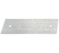 Alberts 820428 Placa Perforada, galvanizada, 240 x 80 x 2 mm, Juego de 25 Unidades, Plata