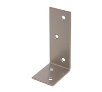 Alberts 821401 DURAVIS® Escuadra para viga, Lados desiguales, Con doble recubrimiento beige perla RAL 1035, Tamaño 40 x 80 x 30 mm, Juego de 20