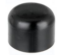 Alberts 821579 Tapa Postes metálicos Redondos, Negro