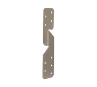Alberts 821838 DURAVIS® Escuadra asimétrica, Con doble recubrimiento beige perla RAL 1035, Tamaño 33 x 33 x 170 mm, Juego de 50