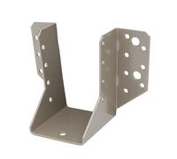 Alberts 821920 DURAVIS® Soporte en U, Tipo A, Con doble recubrimiento beige perla RAL 1035, Anchura de apertura 60 mm, Altura 100 mm, Juego de 25