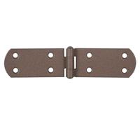 Alberts 821999 DURAVIS® Bisagra para baúl, Con pasador remachado, Con doble recubrimiento marrón óxido, Tamaño 156 x 35 x 2 mm, Juego de 20