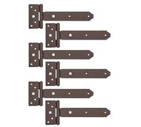 Alberts 822040 DURAVIS® Bisagra inglesa, Con pasador remachado, Con doble recubrimiento marrón óxido, Banda 192 x 34 mm, Bisagra 45 x 90 mm, Juego de 6