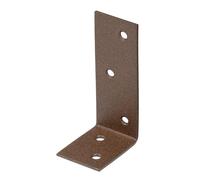 Alberts 822170 DURAVIS® Escuadra para viga, Lados desiguales, Con doble recubrimiento marrón óxido, Tamaño 40 x 80 x 30 mm, Juego de 20