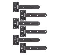 Alberts 822675 DURAVIS® Bisagra inglesa, Con pasador remachado, Con doble recubrimiento negro diamantado, Banda 192 x 34 mm, Bisagra 45 x 90 mm, Juego de 6