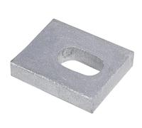 Alberts 823245 - Disco en U para anclaje de tracción, galvanizado, 50 x 40 mm, juego de 50
