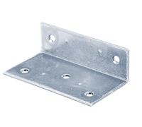 Alberts 823832 ángulo ancho | galvanizado azul | desigual con agujeros para tornillos avellanados | Grosor del material 2 mm | Juego de 50