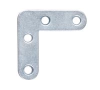 Alberts 824518 Soporte para muebles, galvanizado azul, 80 x 80 x 16 mm, Juego de 50