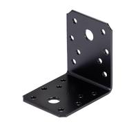 Alberts 824655 Equerre d'assemblage - galvanisée - noire - plastifiée - 70 x 70 x 55 mm, Juego de 20