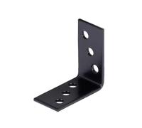 Alberts 824853 Conector Angular - Negro - Recubierto de plástico - 40 x 40 x 20 mm | Juego de 100 Unidades