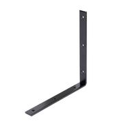Alberts 824969 Equerre de poutre - noire - plastifiée - 250 x 250 x 26 x 6 mm, Juego de 15
