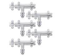 Alberts 830984 Cerradura de perno | con mango redondo y lazo fijo | galvanizado | pasivado de capa gruesa | placa 280 x 60 mm | perno de 16 mm | longitud total 340 mm | juego de 5