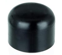Alberts 831967 Capuchón para postes metálicos redondos, Plástico, negro, Para postes de Ø 34 mm, Juego de 20