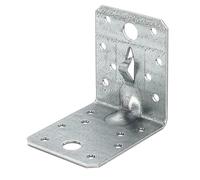 Alberts 835477 Conector en ángulo, galvanizado sendzimir, 70 x 70 x 55 mm, Juego de 25