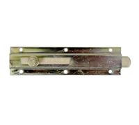 Alberts 835651 Cerrojo de puerta, con manilla botón, sin cerradero, galvanizado en amarillo, 150 x 40 mm, Juego de 10