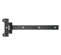 Alberts 837259 Bisagra inglesa, Con pasador prensado, Barniz de inmersión negro, Banda 291 x 30 mm, Bisagra 115 x 45 mm, Juego de 10