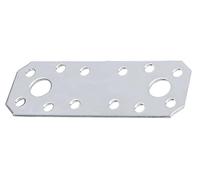 Alberts 839024 Conector plano, Acero inoxidable, 96 x 35 x 2,0 mm, Juego de 25