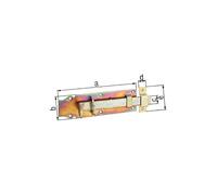 Alberts 840914 Cerradura recta con mango plano y lazo fijado, galvanizado, pasivado de capa gruesa, placa de 120 x 44 mm, juego de 10 unidades