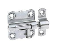 Alberts 841621 Pestillo, Con manilla botón sin muelle, Galvanizado, pasivado con capa gruesa, Pletina 33 x 35 mm, Ø del perno 7 mm, Juego de 12