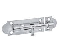 Alberts 841713 Perno Grendel, con pomo y sin muelle, amarillo galvanizado, placa 75 x 28 mm, perno-Ø 7 mm, Juego de 12