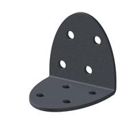 Alberts 841744 Conector angular, Ovado, recubierto de plástico gris grafito, 50 x 50 x 40 mm, Juego de 12
