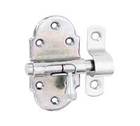 Alberts 842475 Pestillo, Con botón de latón, Galvanizado, pasivado con capa gruesa, Pletina 40 x 75 mm, Ø del perno 9 mm, Juego de 10