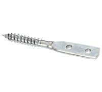 Alberts 843915 Soporte para valla de zarzo, forma de tornillo de cuchilla, galvanizado, capa gruesa pasivada, longitud total 77 mm, Juego de 25
