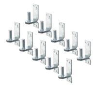Alberts 844578 Clavijas sobre placa, gancho DII, galvanizado en caliente, 13 mm, placa de 100 x 35 mm, juego de 10 unidades