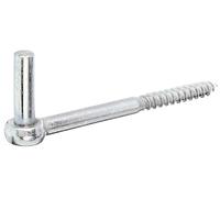 Alberts 844783 Gozne para atornillar, En forma de J, con roscado cortado, Galvanizado, pasivado con capa gruesa, Ø del entre eje 13 mm, Longitud 165 mm, Juego de 10