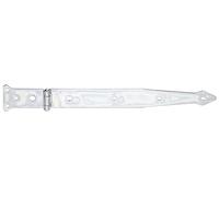 Alberts 845551 Percha de lanzamiento, con pasador remachado, galvanizada, capa gruesa pasivada, bisagra 302 x 35 mm, bisagra 77 x 48 mm, Juego de 10