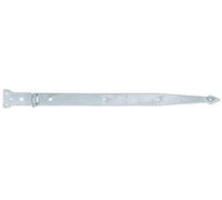 Alberts 845599 Pernio tipo inglés, Con pasador remachado, Galvanizado, pasivado con capa gruesa, Banda 600 x 45 mm, Bisagra 101 x 63 mm, Juego de 10