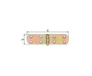 Alberts 845612 - Cinta para cajas con pasador remachado, galvanizado, pasivado de capa gruesa, 156 x 35 mm, juego de 20 unidades