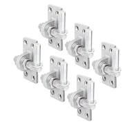 Alberts 846015 Gozne para atornillar, Ajustable en 20 mm, Galvanizado, pasivado con capa gruesa, Ø del entre eje 16 mm, Pletina 105 x 45 mm, Juego de 6
