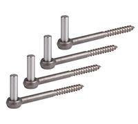 Alberts 846268 Gozne para atornillar, En forma de J, con roscado cortado, Acero inoxidable, Ø del entre eje 13 mm, Longitud 155 mm, Juego de 4
