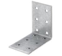 Alberts 846633 Pletina de ángulo perforada, Galvanizado Sendzimir, 60 x 60 x 40 mm, Juego de 120