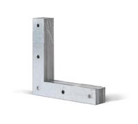 Alberts 847685 Escuadra de ángulo, Galvanizado Sendzimir, 160 x 160 x 30 mm, Juego de 10