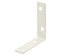 Alberts 848842 Ángulo de la silla, Recubrimiento plástico blanco, 60 x 60 x 16 mm, Juego de 40