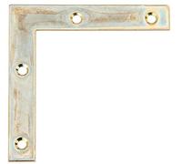 Alberts 848965 Escuadra para mueble, Galvanizado Sendzimir, 60 x 60 x 10 mm, Juego de 40